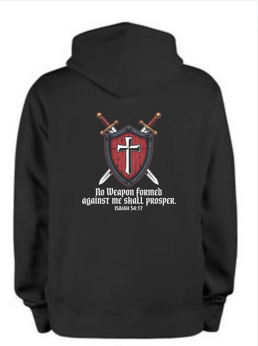 "No Weapon Formed" Black Hoodie